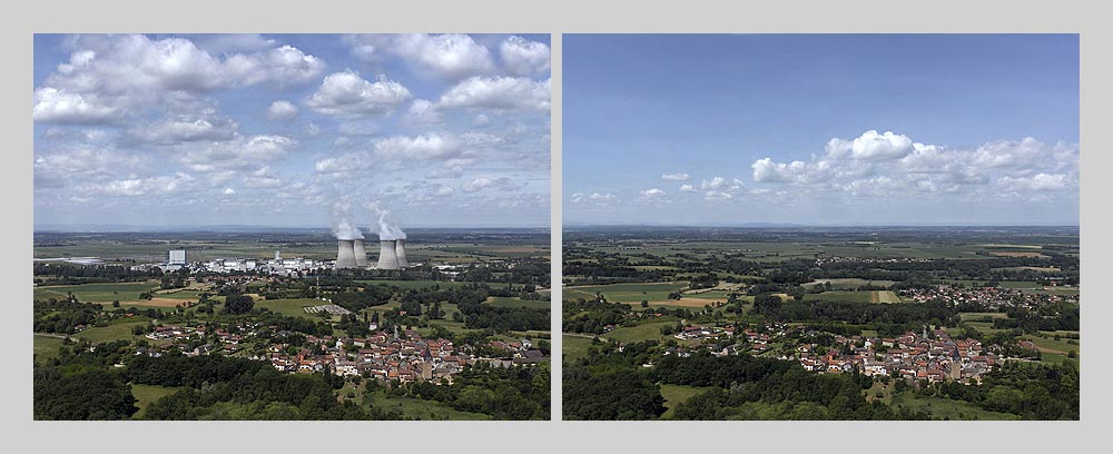 Nuclear power plant  - Bugey - France > diptych 47 x 128 inch > © 2016
