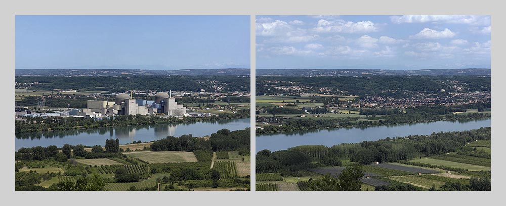 Nuclear power plant - Saint-Alban - France > diptych 47 x 128 inch > © 2016