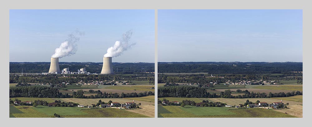 Nuclear power plant - Golfech - France > diptych 47 x 128 inch > © 2016